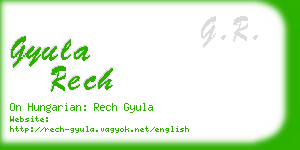 gyula rech business card